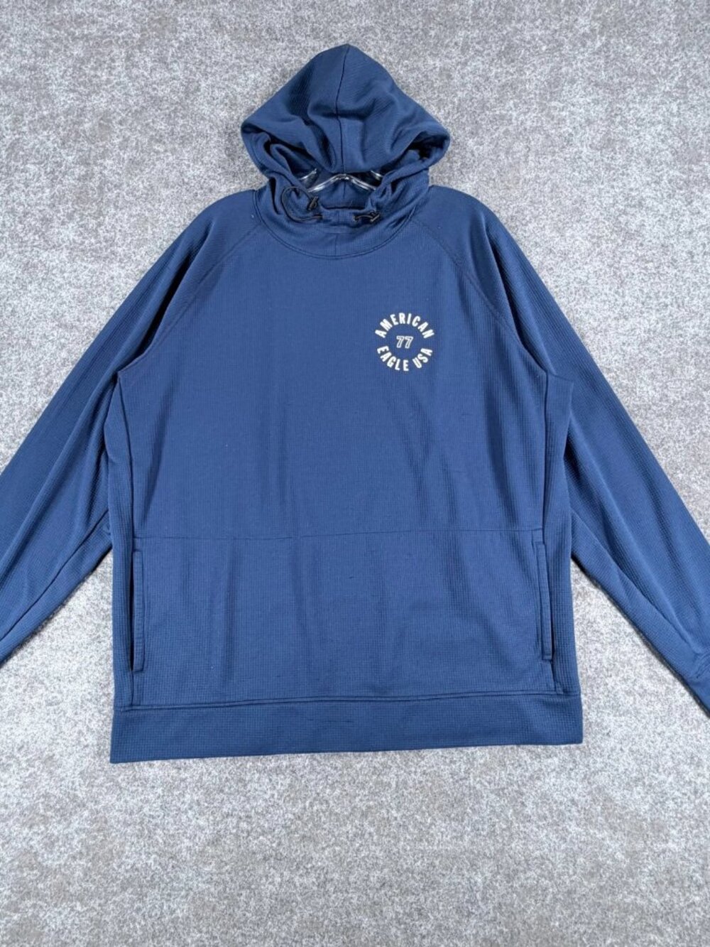 American Eagle‎ Outfitters Flex Pullover Hoodie Mens XL Navy Blue Raglan Outdoor